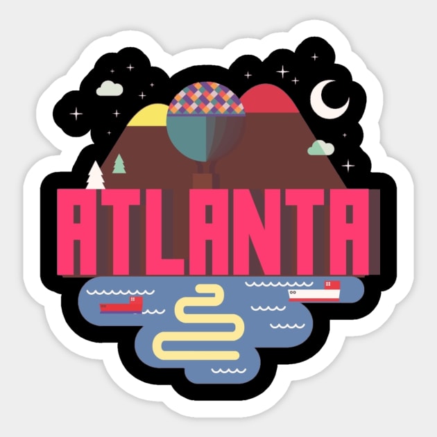 atlanta georgia Sticker by leodesigns